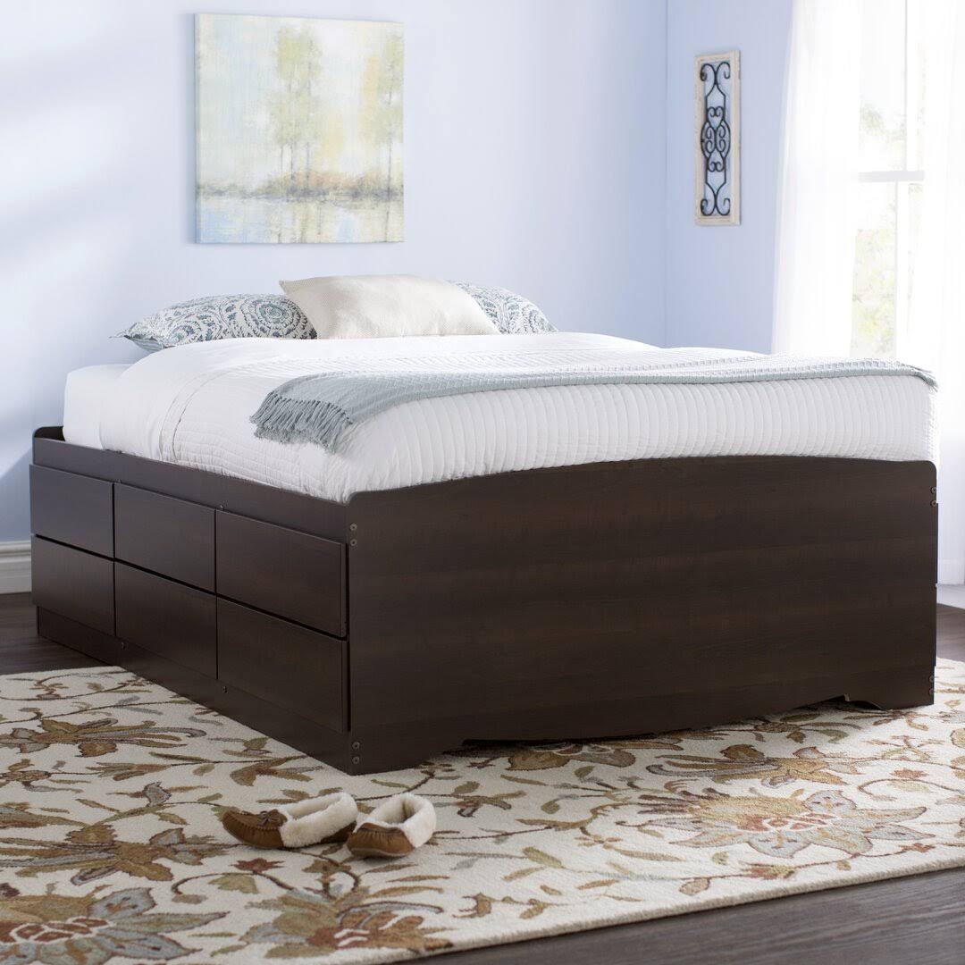 Harriet Bee Nolanville Storage Platform Bed, Size: Queen, Brown 2V_MZEMZREE