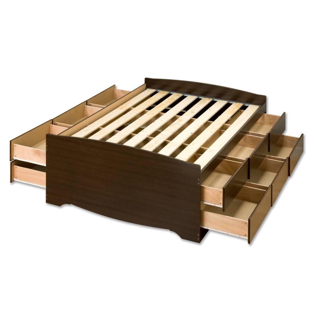 Harriet Bee Nolanville Storage Platform Bed, Size: Queen, Brown 2V_MZEMZREE