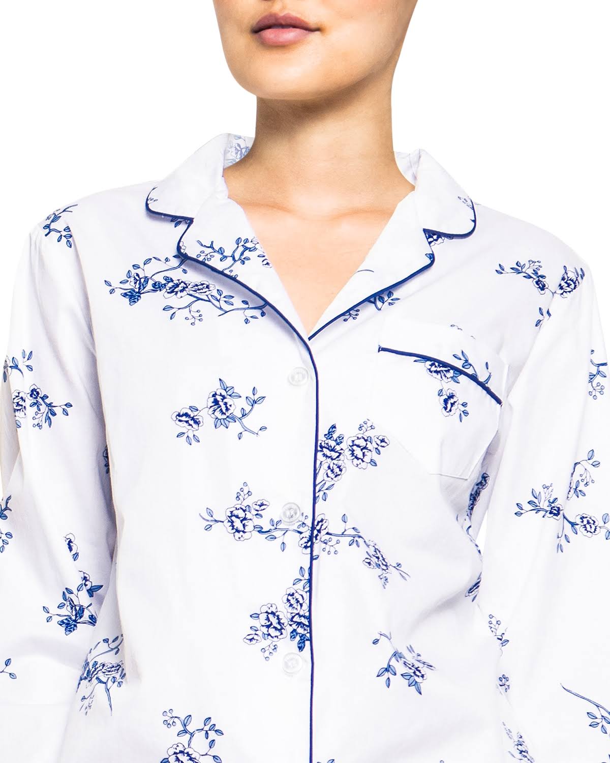 Petite Plume Indigo Floral Pajama Set - White - Size Xl BA_3XLOGNUB