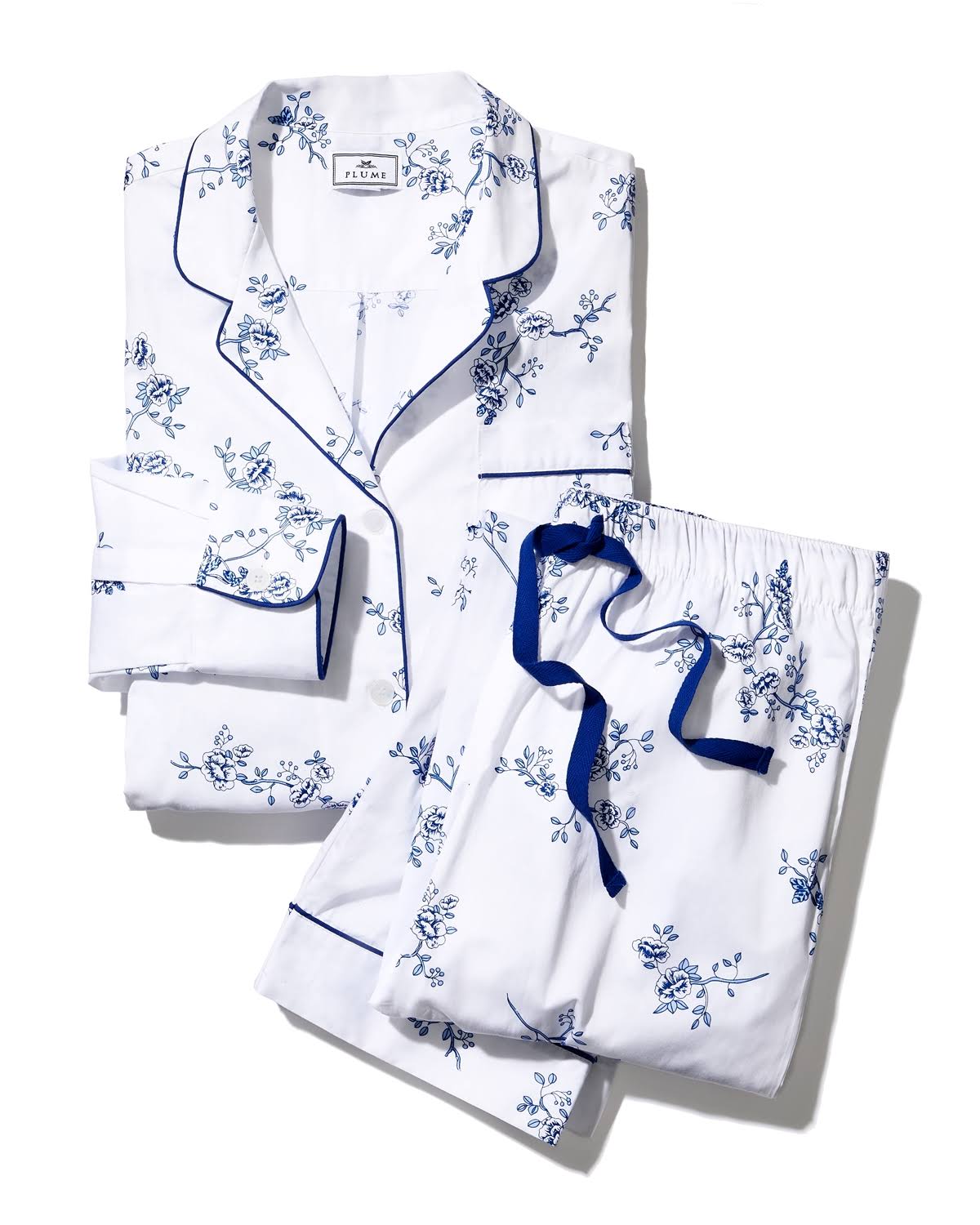 Petite Plume Indigo Floral Pajama Set - White - Size Xl BA_3XLOGNUB