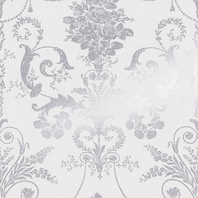 Laura Ashley Josette Wallpaper, White ZU_RFDMVL5Z