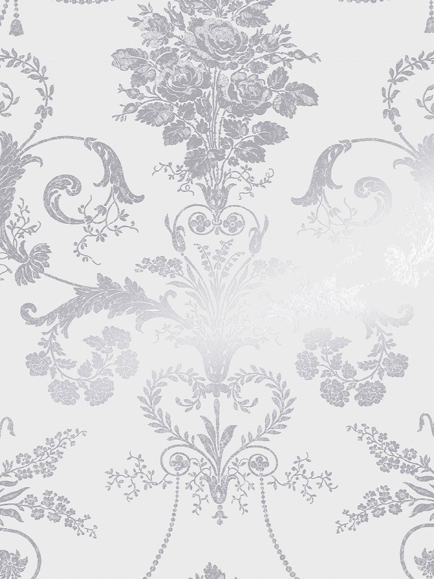 Laura Ashley Josette Wallpaper, White ZU_RFDMVL5Z