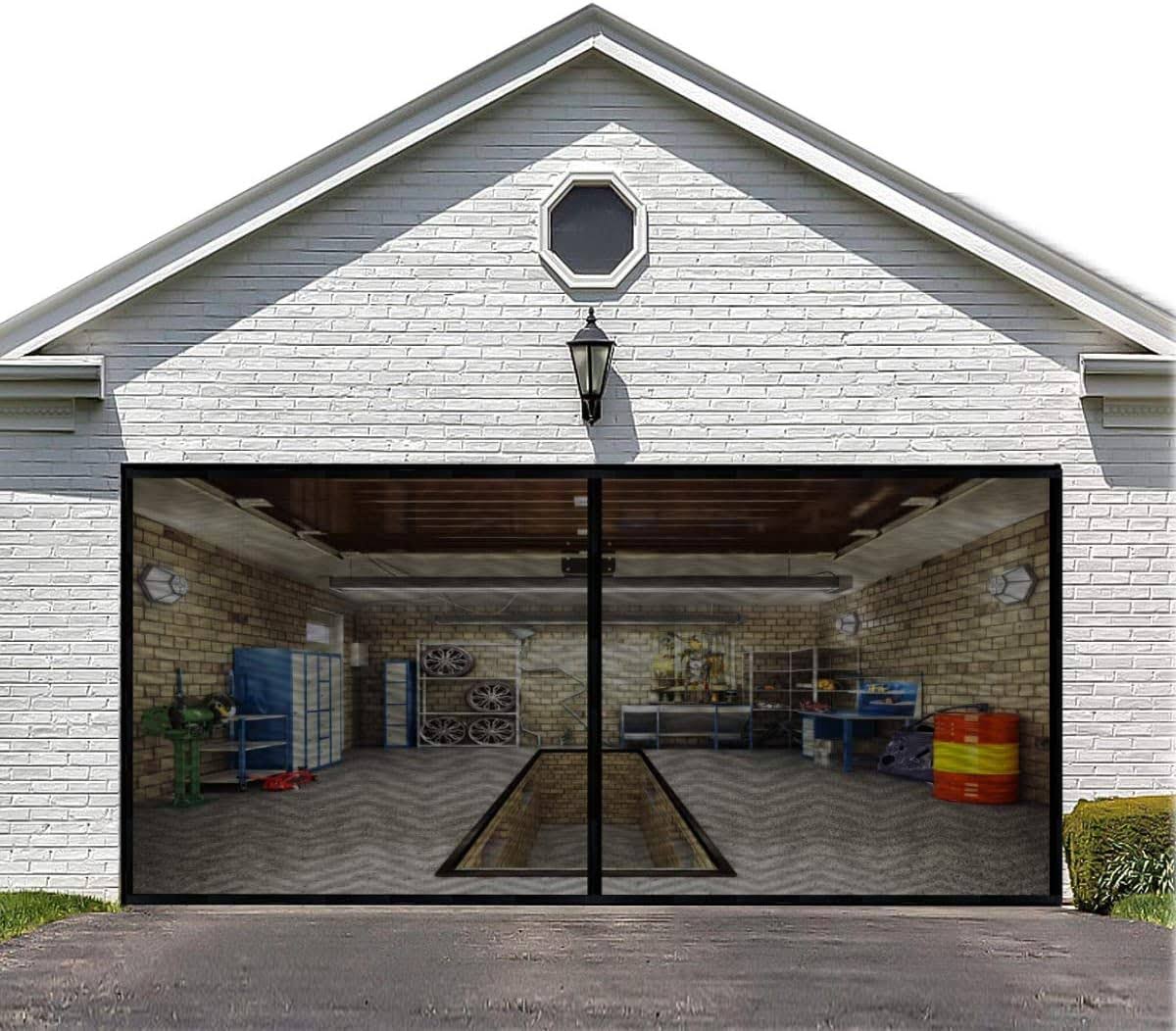 Liamst Garage Door Screen For 8x8ft, 1 Car Garage Doors- Reinforced Fiberglass Door Screen,Stronger High Energy Magnets ,Hands Free Magnetic Screen P5_JJJWDR10 Liamst Garage Door Screen For 8x8ft, 1 Car Garage Doors- Reinforced Fiberglass Door Screen,Stronger High Energy Magnets ,Hands Free Magnetic Screen P5_JJJWDR10
