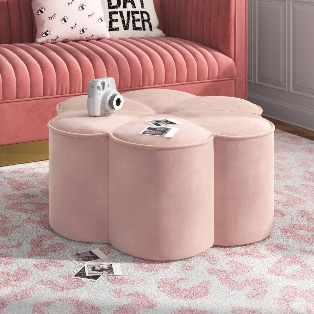 Cloyd 32 Wide Velvet Tufted Pouf Ottoman Fabric: Cream YB_UPMASLEJ Cloyd 32 Wide Velvet Tufted Pouf Ottoman Fabric: Cream YB_UPMASLEJ