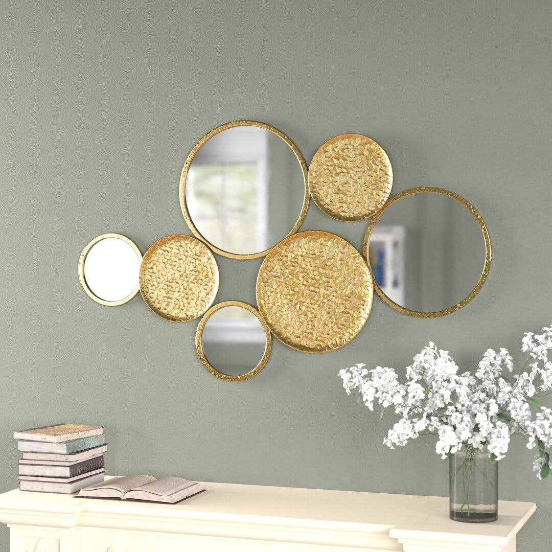 Novosel Metal Eclectic Beveled Accent Mirror World Menagerie HE_NH3EWQGX