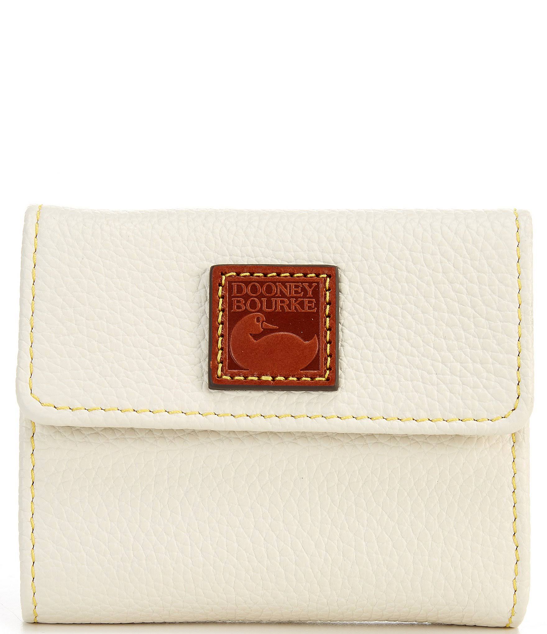 Dooney & Bourke Pebble Leather Small Flap Wallet - White QE_ECFES61O