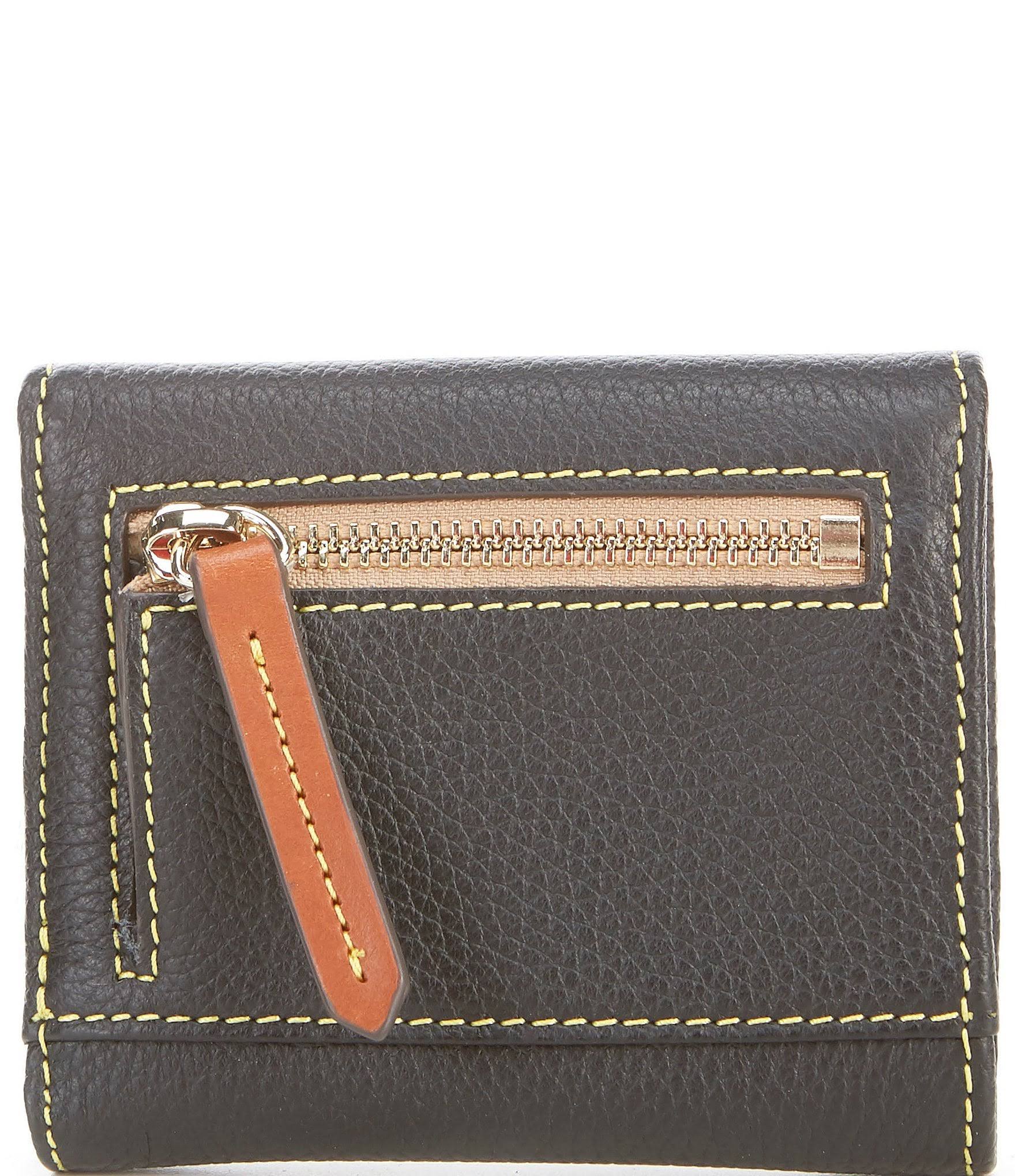 Dooney & Bourke Pebble Leather Small Flap Wallet - White QE_ECFES61O