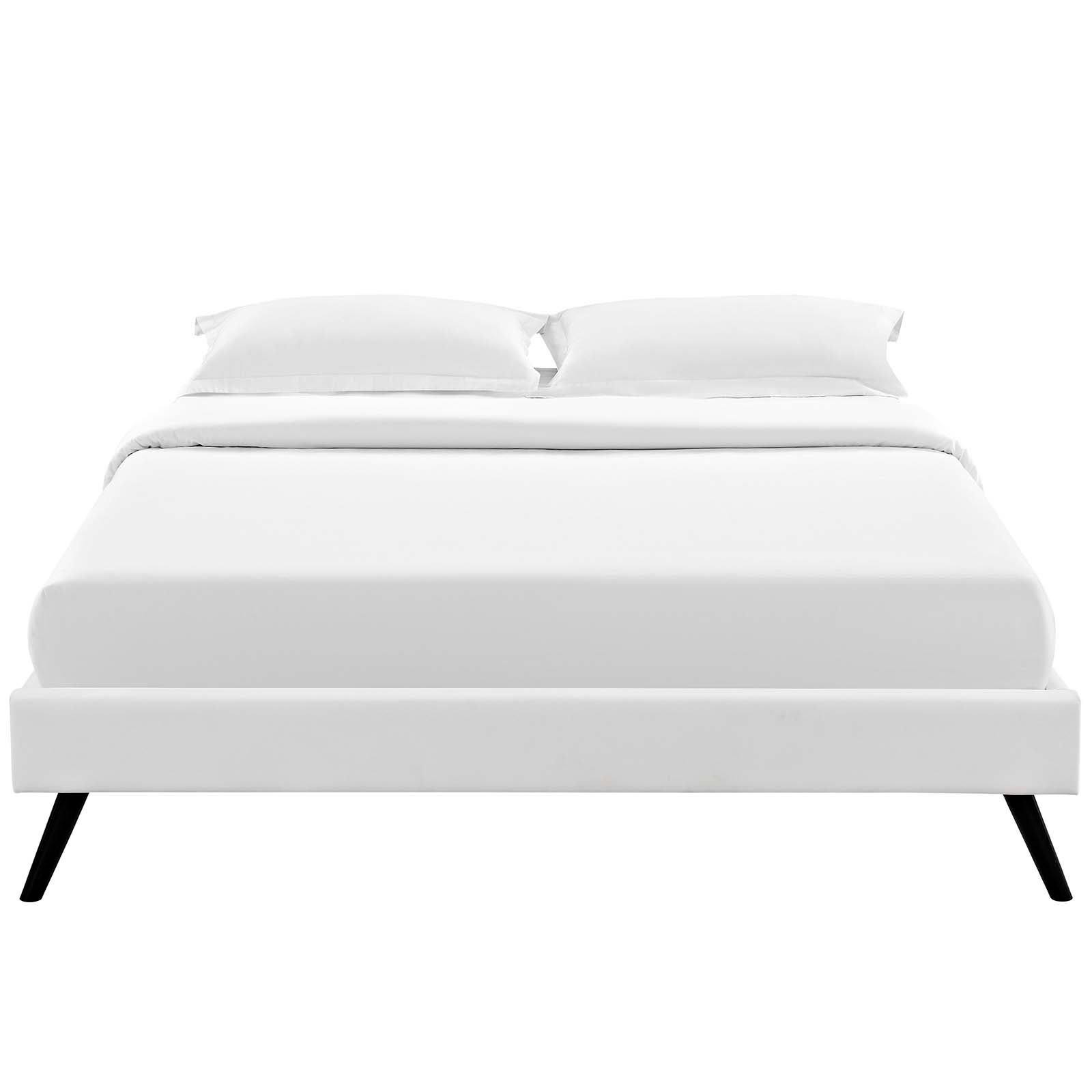 Modway Loryn Queen Vinyl Bed Frame With Round Splayed Legs - Black UO_MZFE8U5O