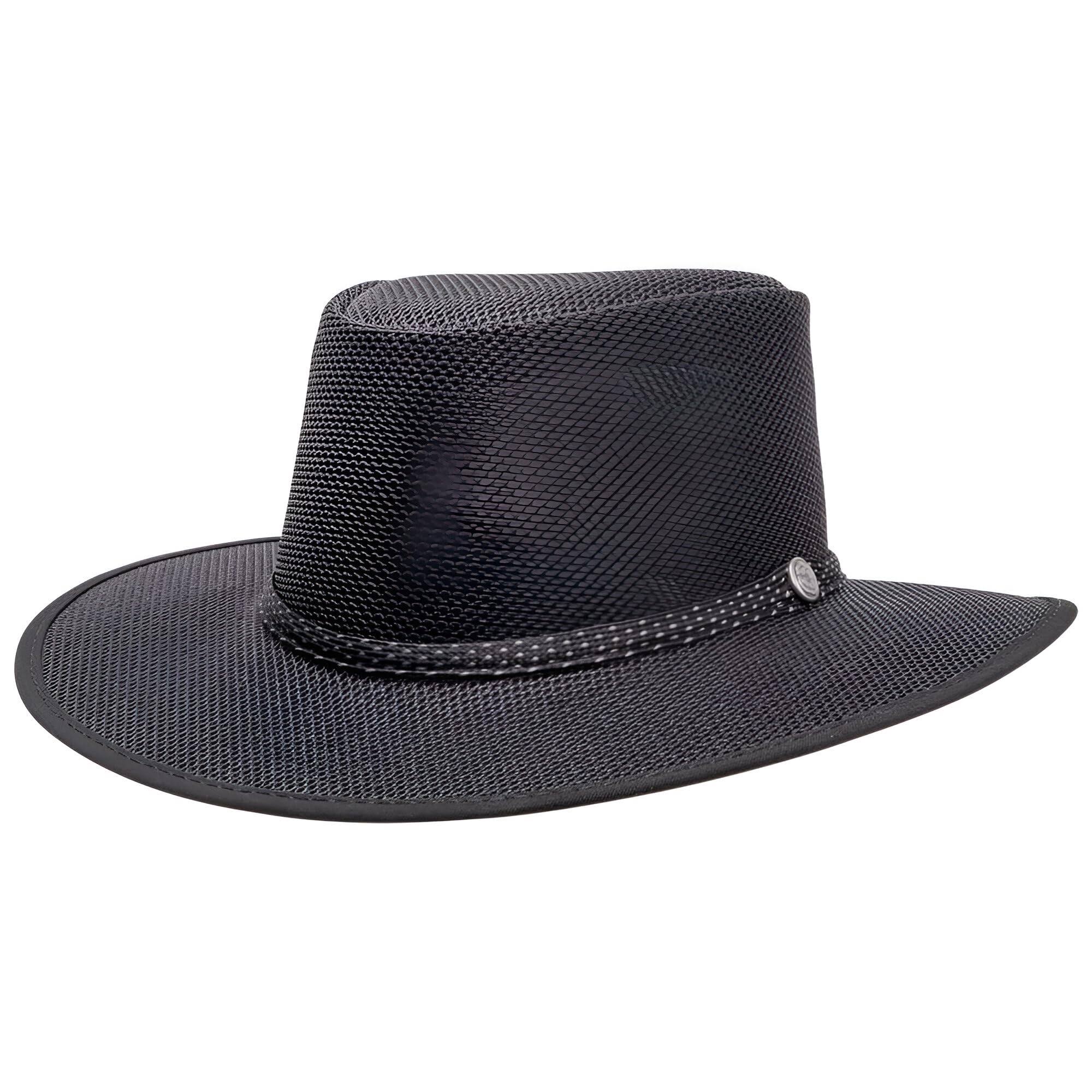 New American Hat Makers Cabana Mesh Leather Hat, Brown IT_BEEDGXCB