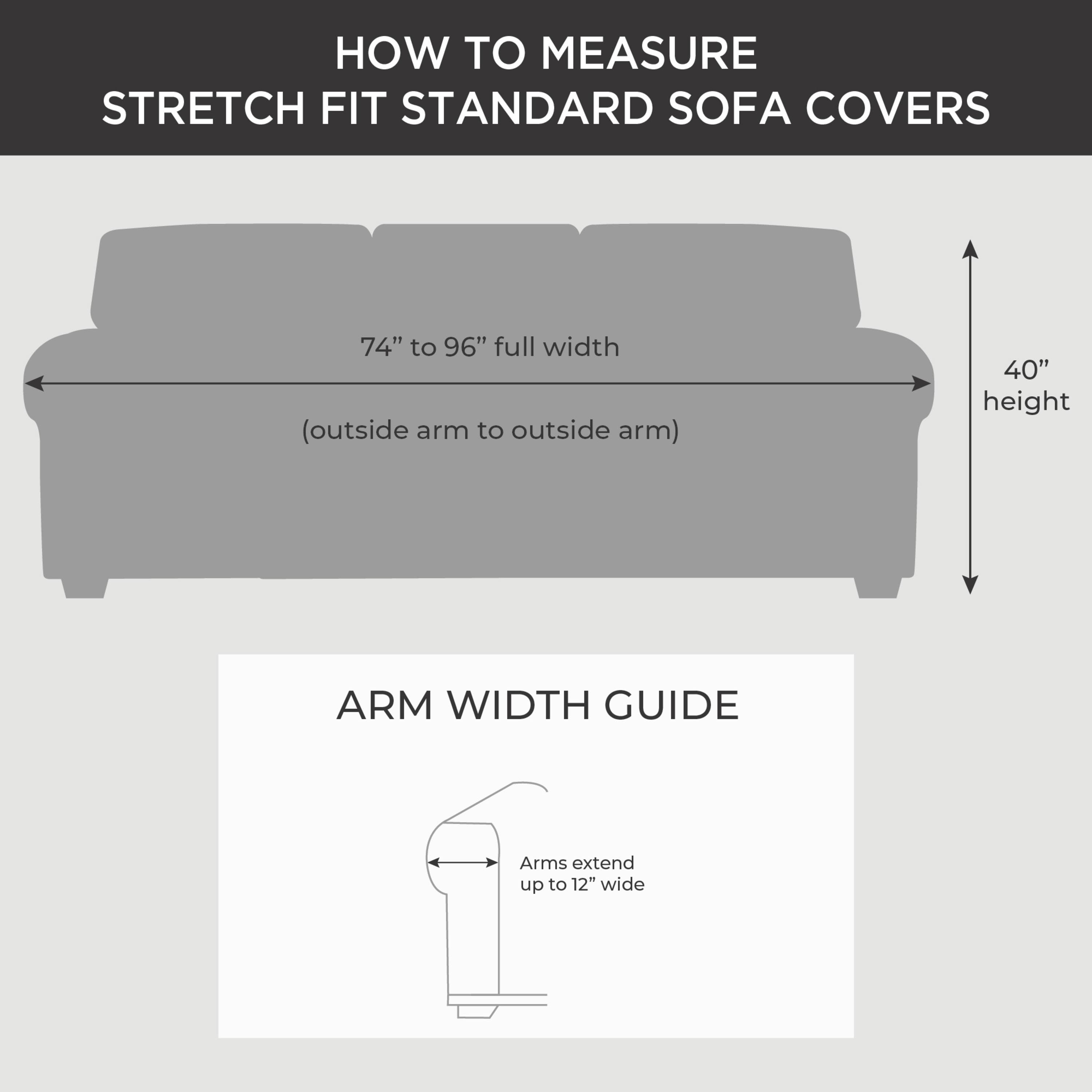 Sure Fit Ultimate Stretch Suede 4 Piece T-Sofa Slipcover, Slate Gray NS_ZMQIAJLQ Sure Fit Ultimate Stretch Suede 4 Piece T-Sofa Slipcover, Slate Gray NS_ZMQIAJLQ