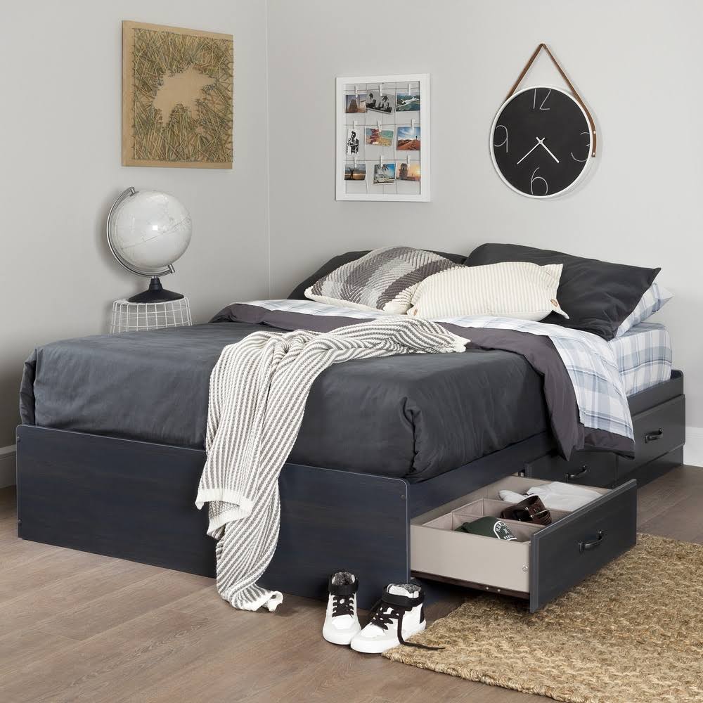 Full Ulysses Mates Bed With 3 Drawers Fall Oak - South Shore UF_L9SAIO2O