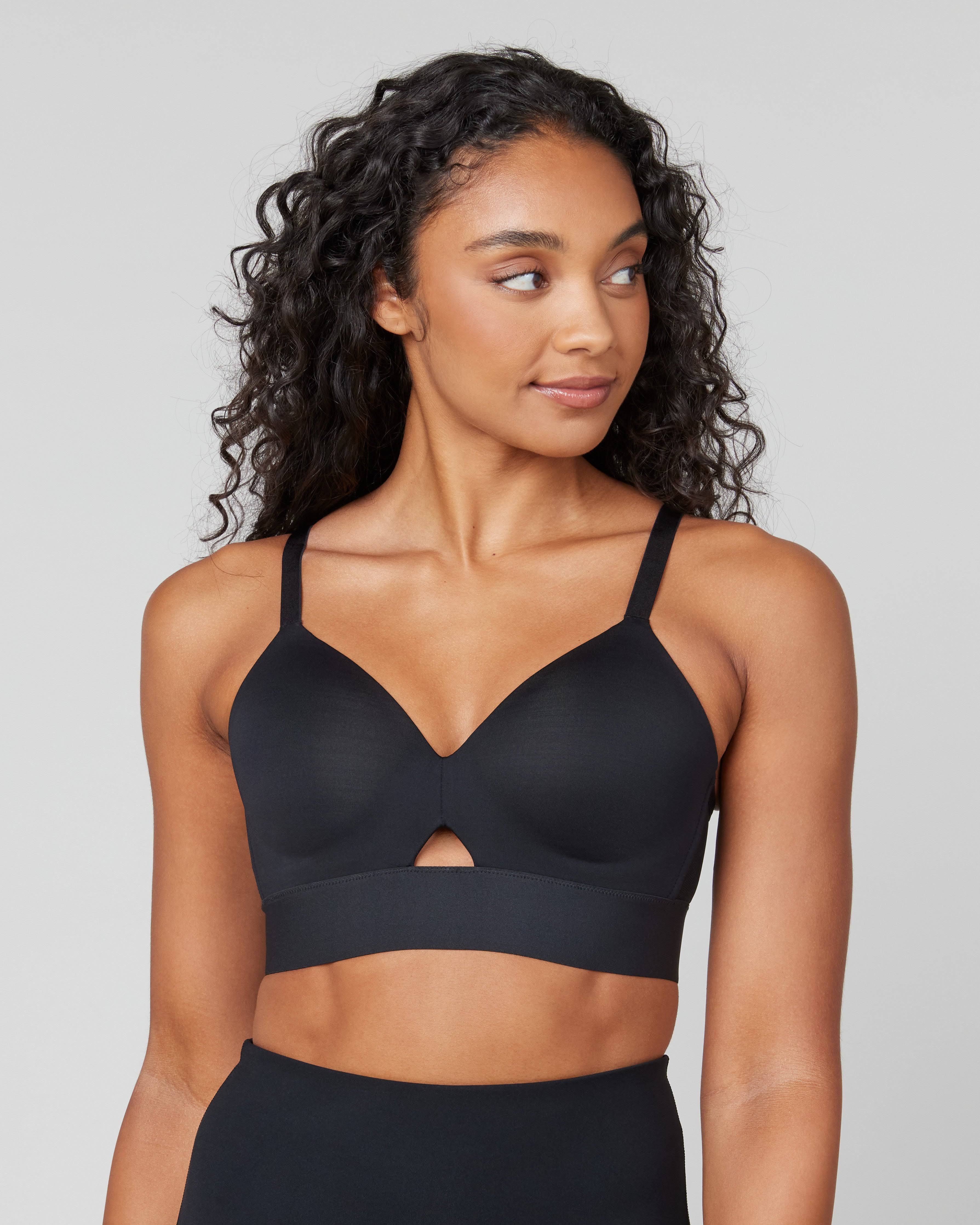 Spanx Workout To Waves Mesh Panel Sports Bra - Black Xl L5_RI0EHEW7