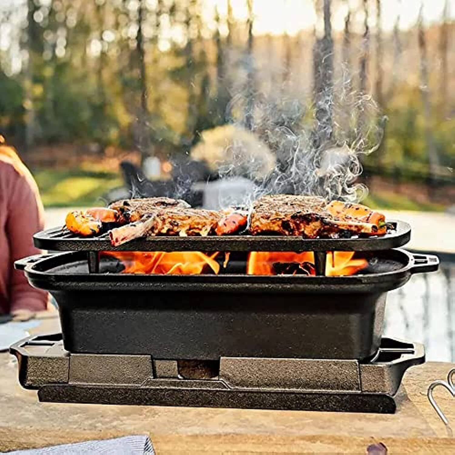 Lodge Sportsman's Cast Iron Pro Grill 78_XW5WN5SC