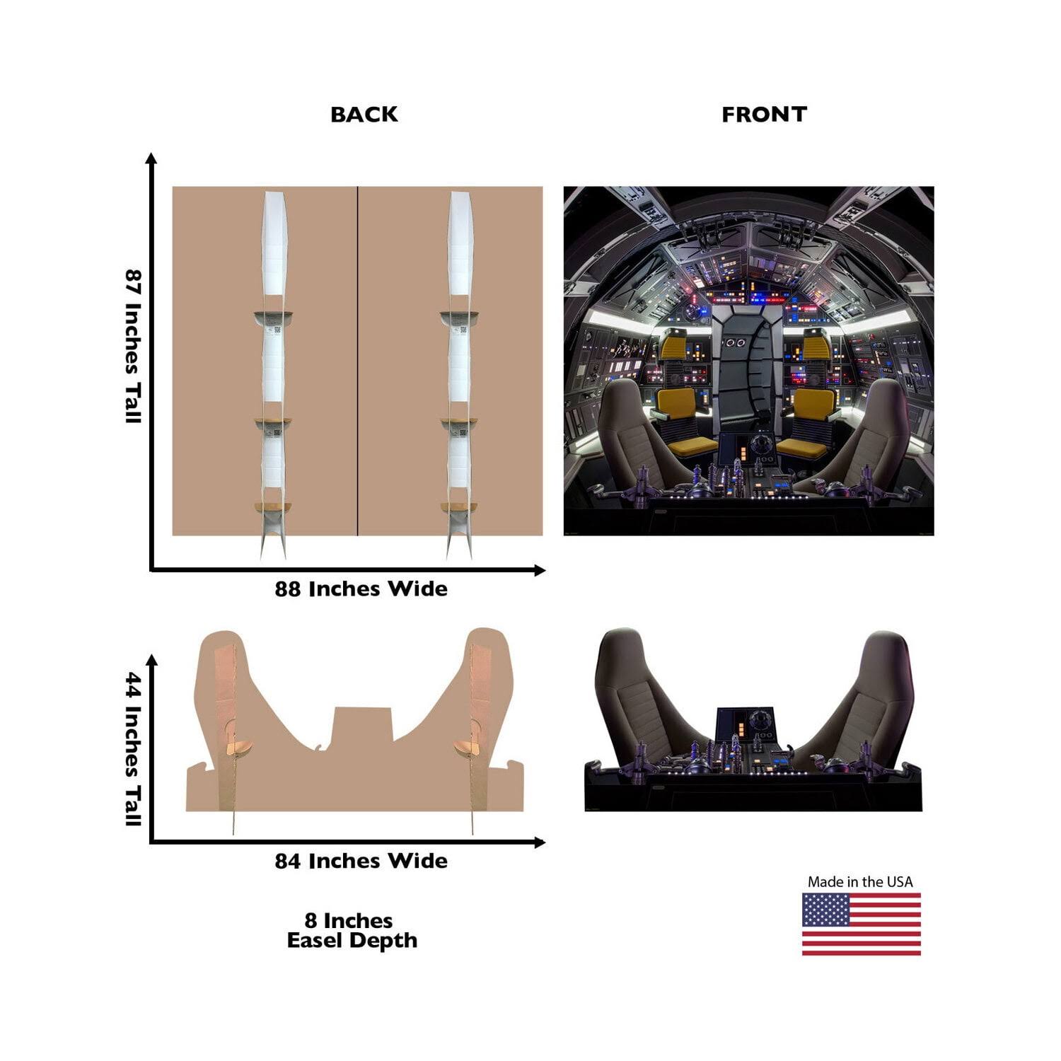Cockpit Of Millennium Falcon Backdrop Star Wars Han Solo Cardboard Standup Advanced Graphics SC_NHQ6VQVF