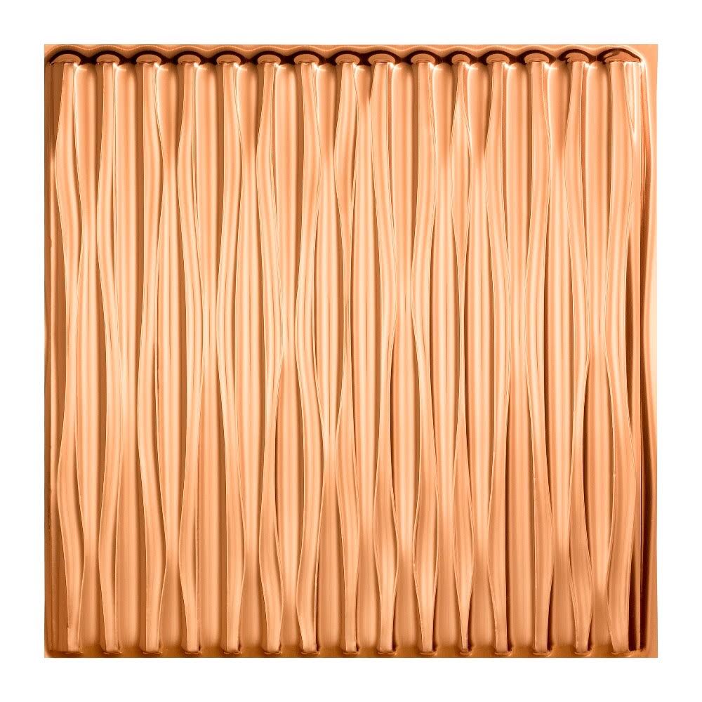 Fasade Dunes Vertical Decorative Vinyl 2ft X 2ft Glue Up Ceiling Tile In Polished Copper (5 Pack) QQ_ARRRCTNC Fasade Dunes Vertical Decorative Vinyl 2ft X 2ft Glue Up Ceiling Tile In Polished Copper (5 Pack) QQ_ARRRCTNC