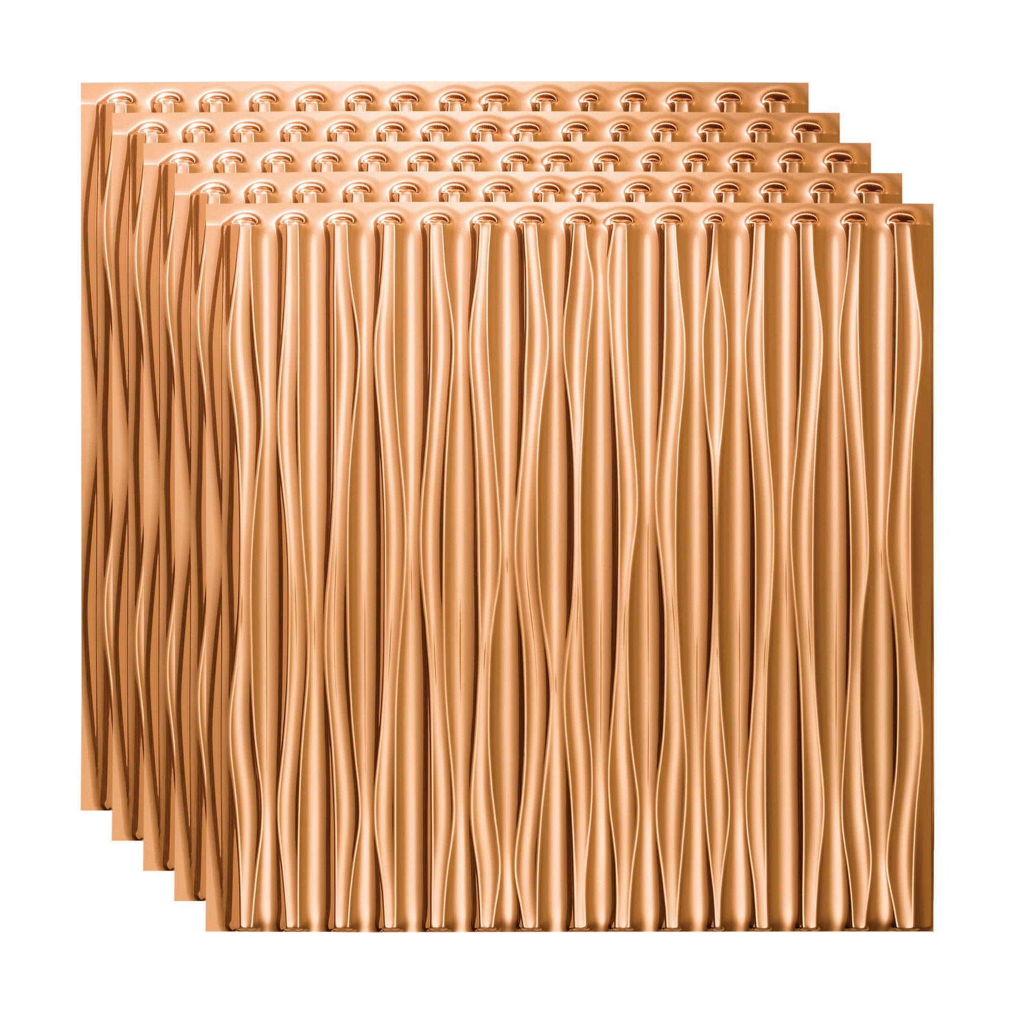 Fasade Dunes Vertical Decorative Vinyl 2ft X 2ft Glue Up Ceiling Tile In Polished Copper (5 Pack) QQ_ARRRCTNC Fasade Dunes Vertical Decorative Vinyl 2ft X 2ft Glue Up Ceiling Tile In Polished Copper (5 Pack) QQ_ARRRCTNC
