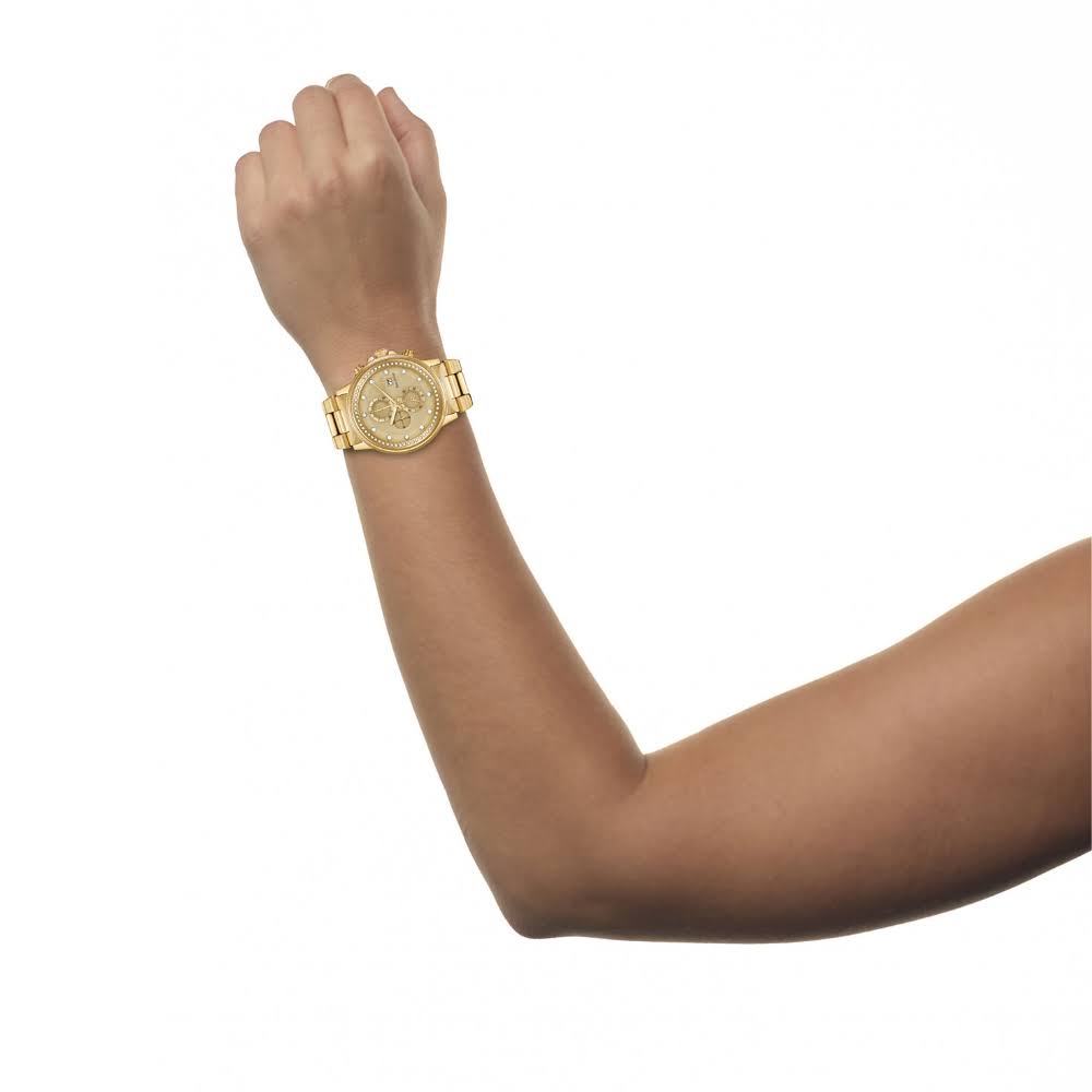 Citizen Eco-Drive Ladies' Crystal-Accented Nighthawk Chronograph Watch In Goldtone Stainless Steel MB_KCWP3ZNB Citizen Eco-Drive Ladies' Crystal-Accented Nighthawk Chronograph Watch In Goldtone Stainless Steel MB_KCWP3ZNB