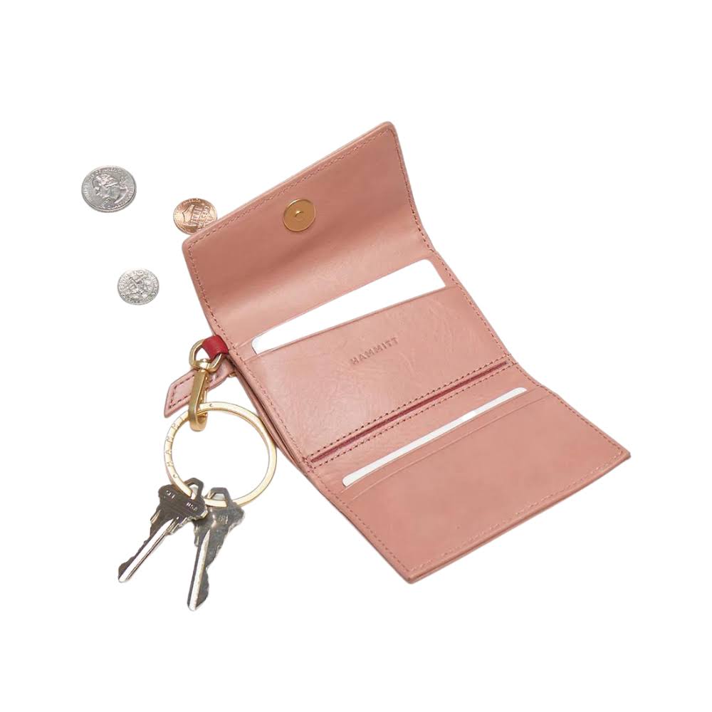 Hammitt Royce Pink Leather Keychain Wallet - Pink Sands/Brush Gold R5_1TJLUDS7