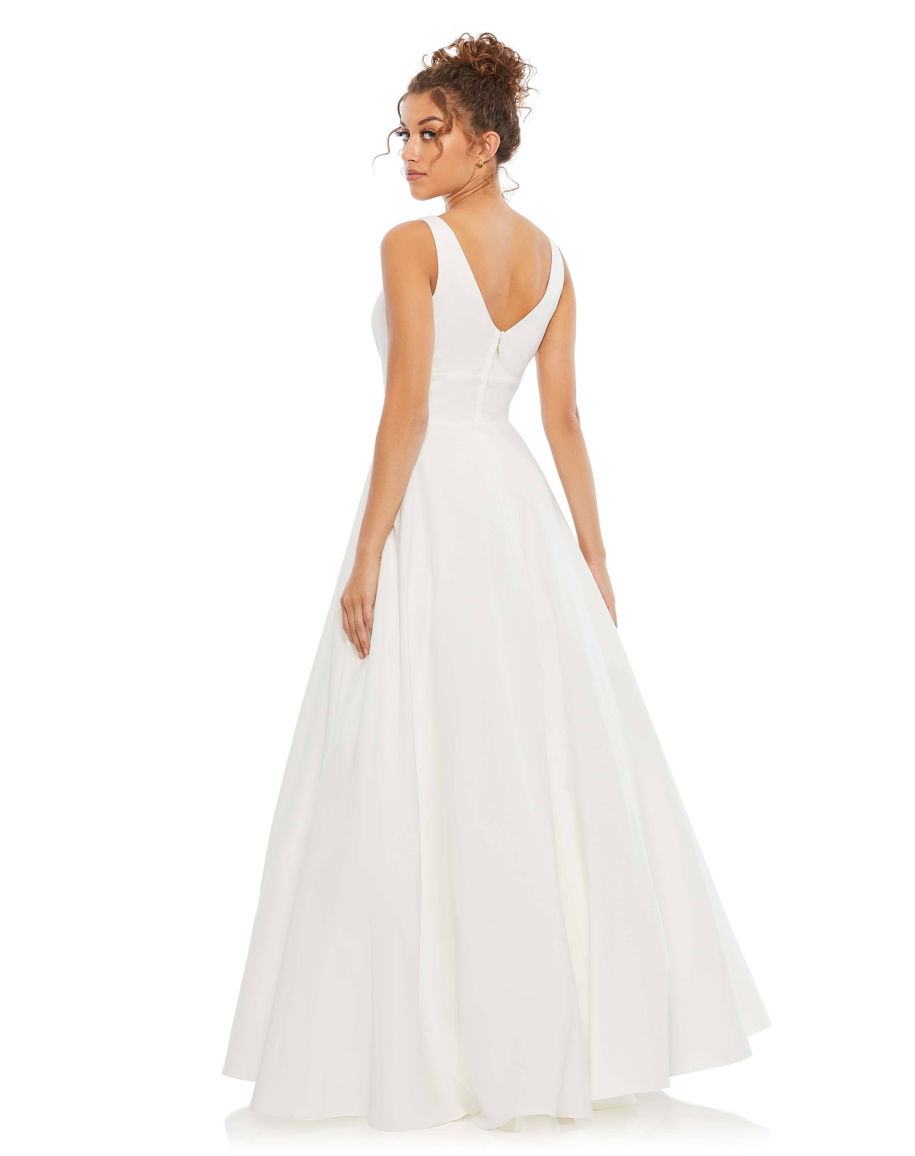 Mac Duggal Classic Sleeveless A-Line Ball Gown White, Size 8 JG_I2FOAVJR Mac Duggal Classic Sleeveless A-Line Ball Gown White, Size 8 JG_I2FOAVJR
