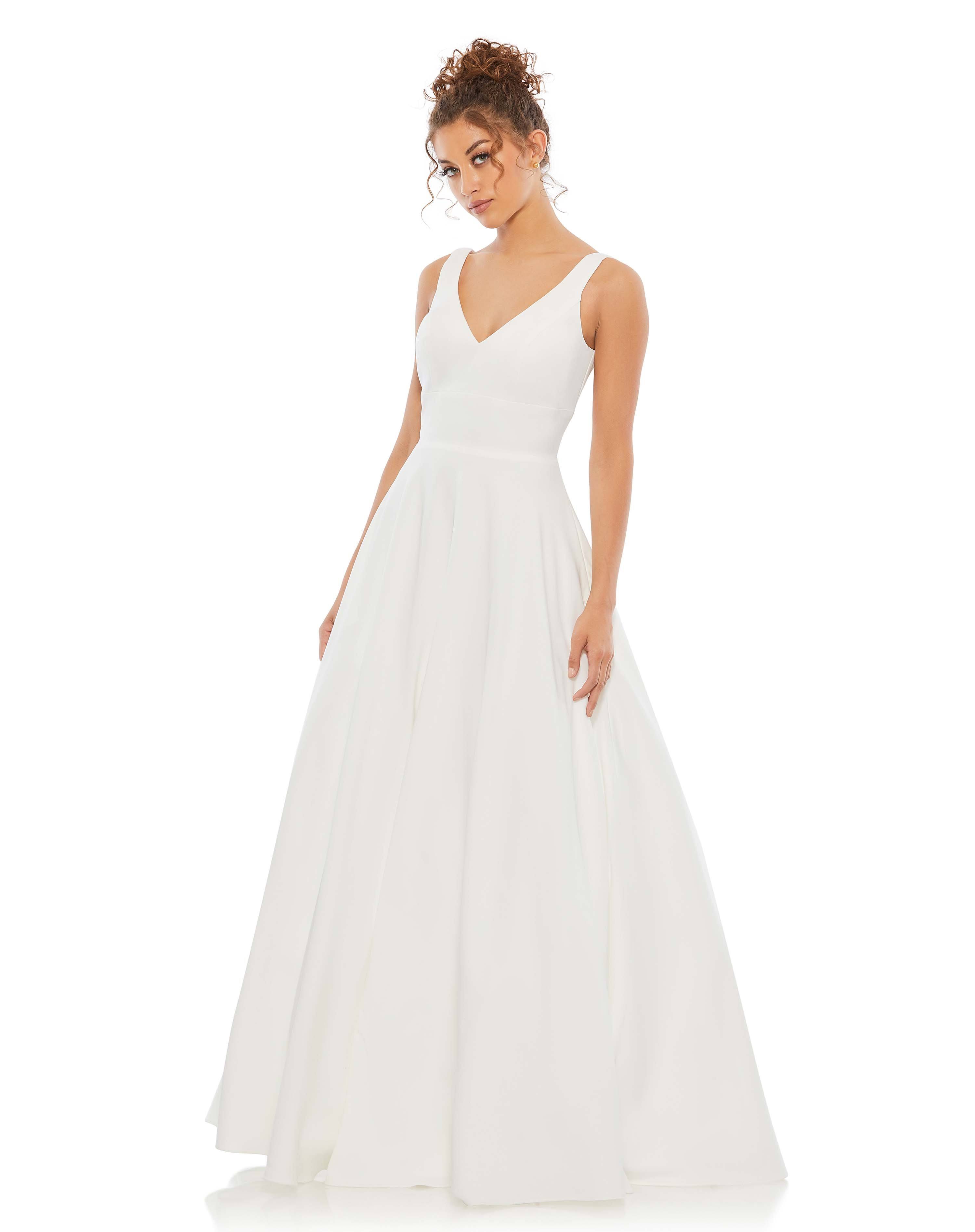 Mac Duggal Classic Sleeveless A-Line Ball Gown White, Size 8 JG_I2FOAVJR Mac Duggal Classic Sleeveless A-Line Ball Gown White, Size 8 JG_I2FOAVJR