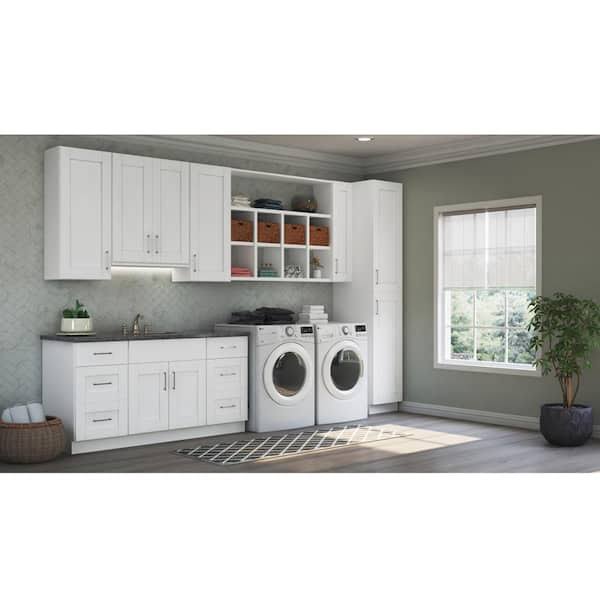 Hampton Bay Shaker Assembled 27x36x12 In. Wall Kitchen Cabinet In Satin White KI_JUGGEO7S