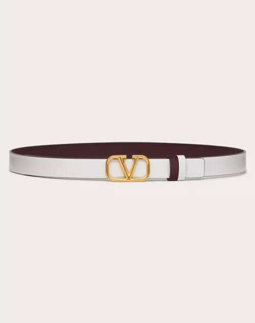Valentino Garavani Women's Reversible Leather Vlogo Belt - Light Ivory - Size Medium PP_LSSWH51C Valentino Garavani Women's Reversible Leather Vlogo Belt - Light Ivory - Size Medium PP_LSSWH51C