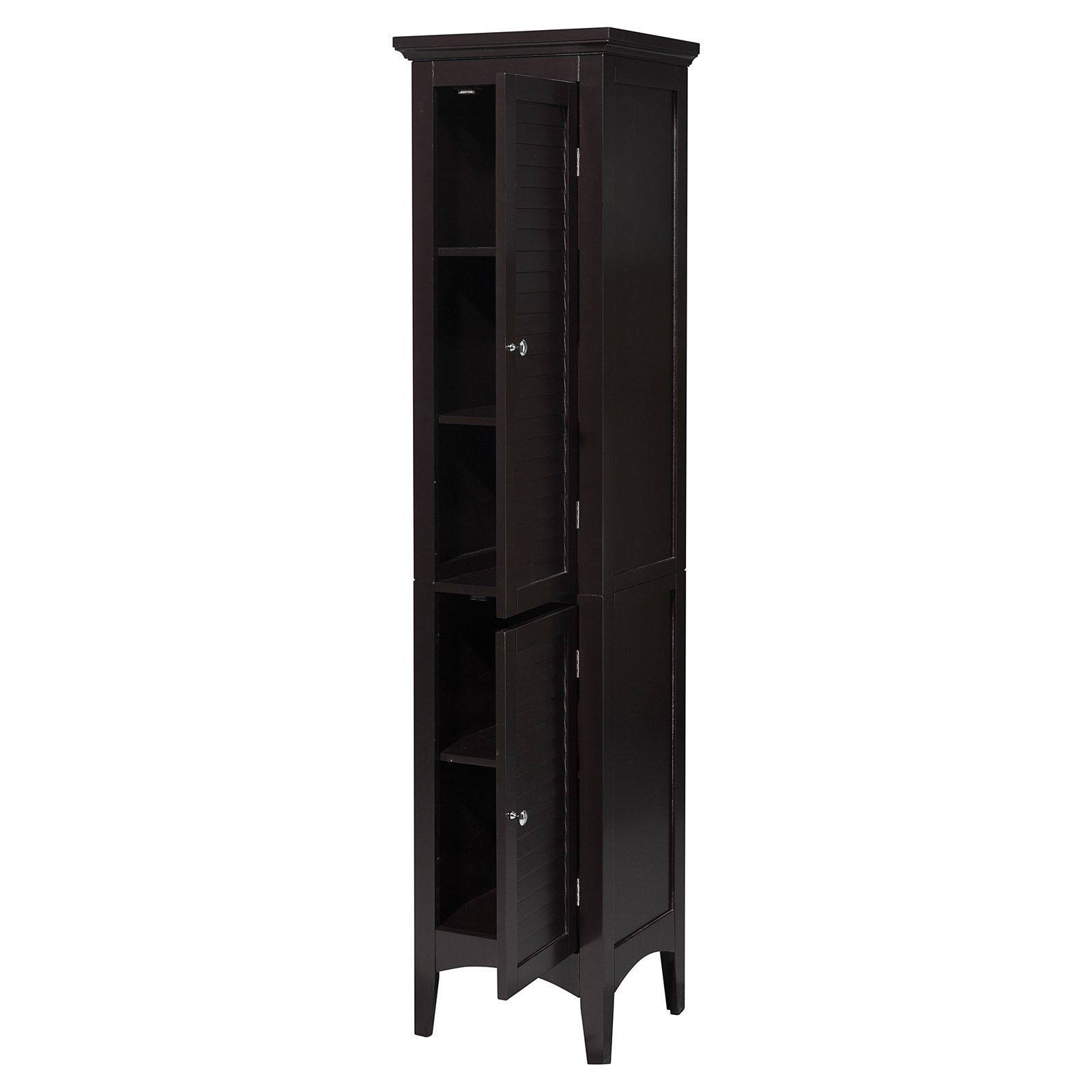Elegant Home Fashions Elg-598 Slone Linen Tower With 2 Shutter Doors, Dark Espresso Q4_L5WFKX4A Elegant Home Fashions Elg-598 Slone Linen Tower With 2 Shutter Doors, Dark Espresso Q4_L5WFKX4A