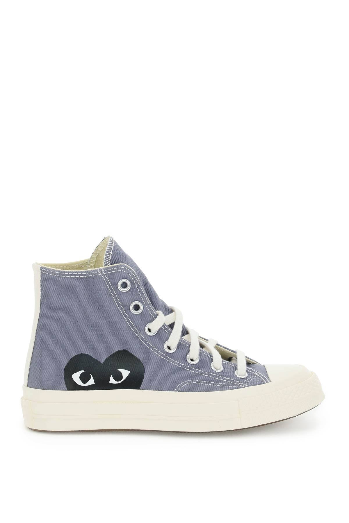 Comme Des Gar ons Play Grey Converse Edition Half Heart Chuck 70 High Sneakers WA_ZIU9NWHT