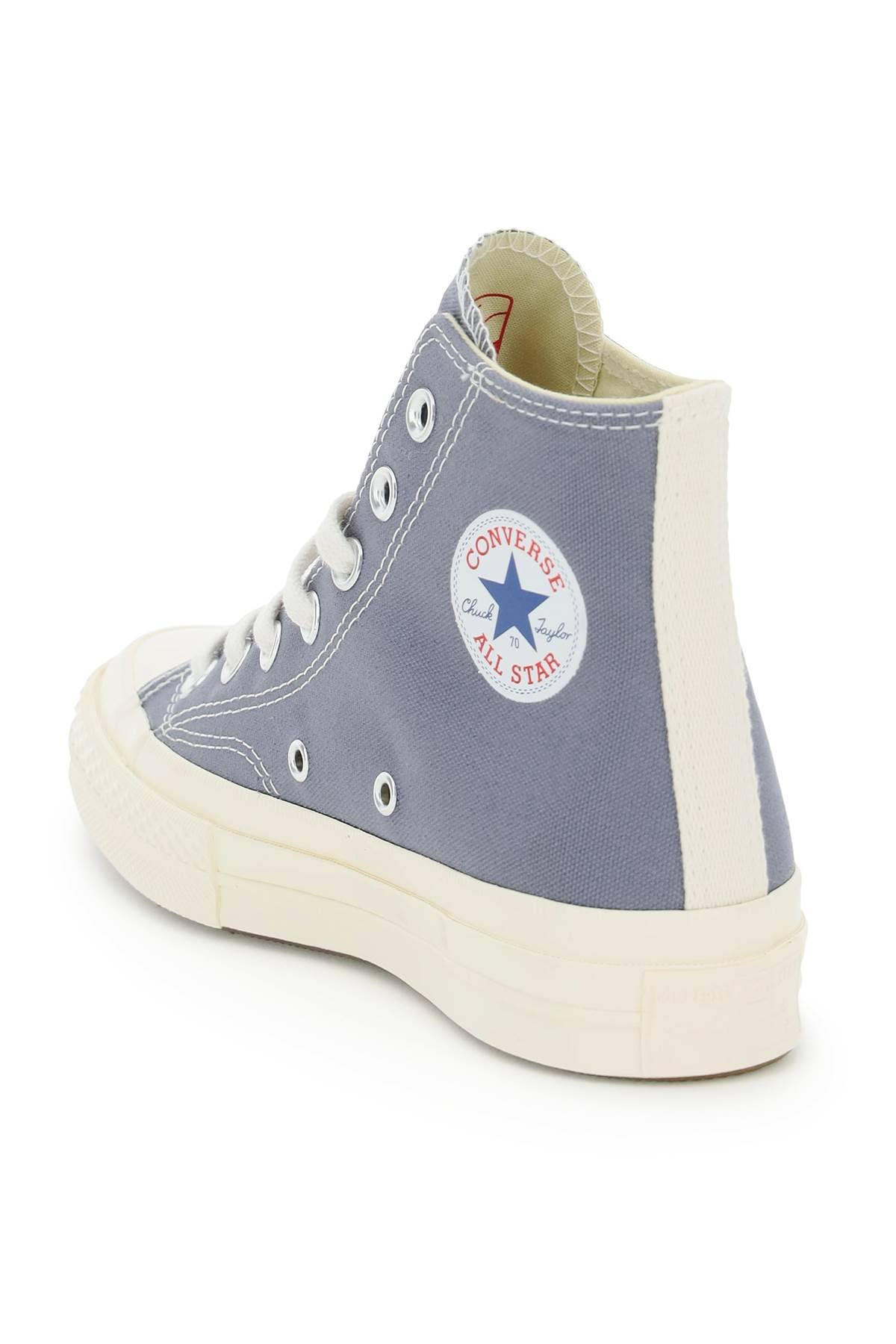 Comme Des Gar ons Play Grey Converse Edition Half Heart Chuck 70 High Sneakers WA_ZIU9NWHT