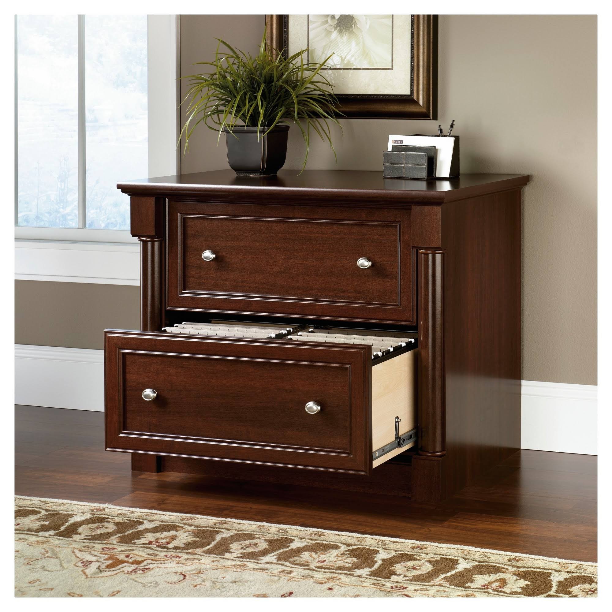 Sauder Palladia Lateral File Cabinet - Select Cherry W8_FNSJZABG Sauder Palladia Lateral File Cabinet - Select Cherry W8_FNSJZABG