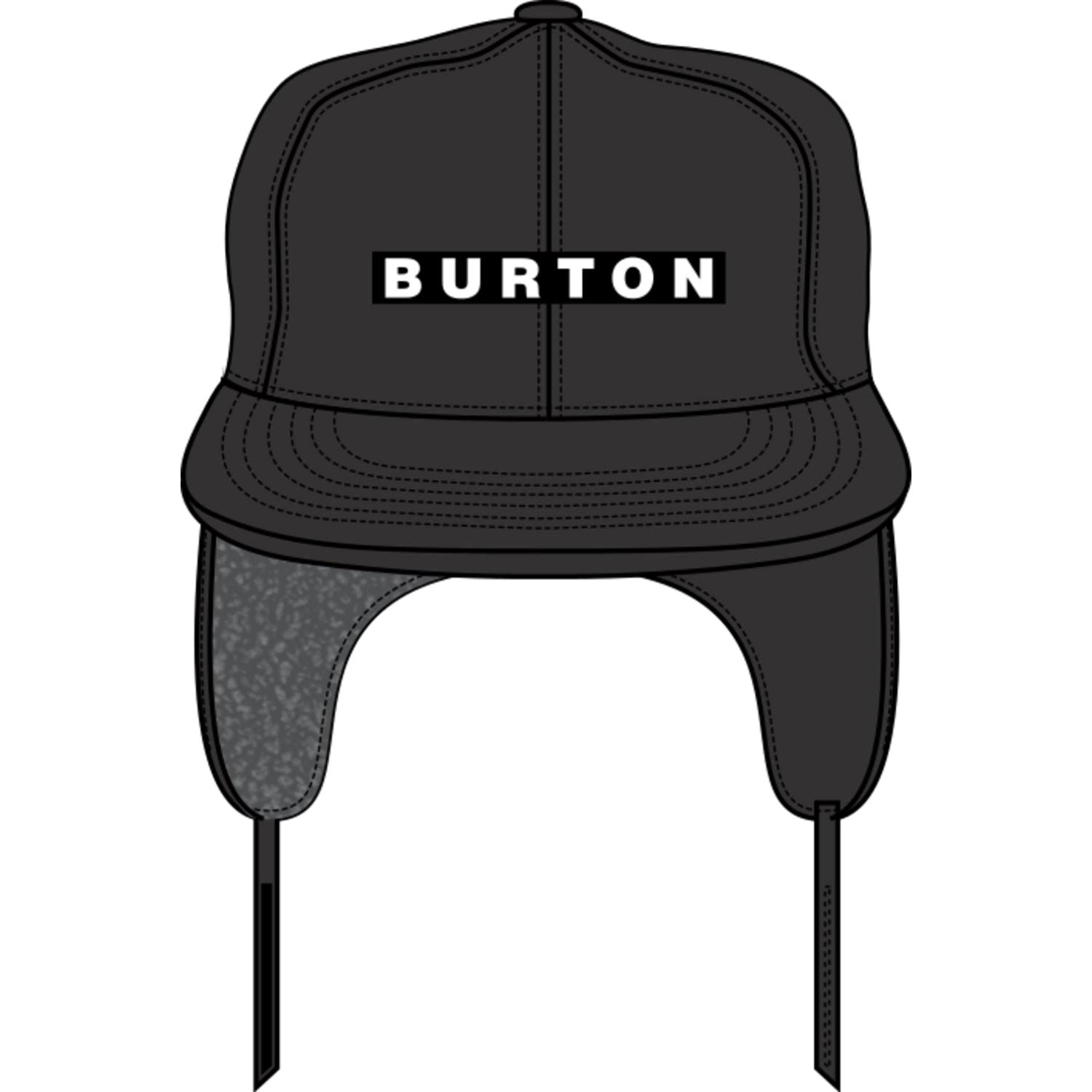 Burton Lunchlap Earflap Hat True Black VJ_OUZHM2M6