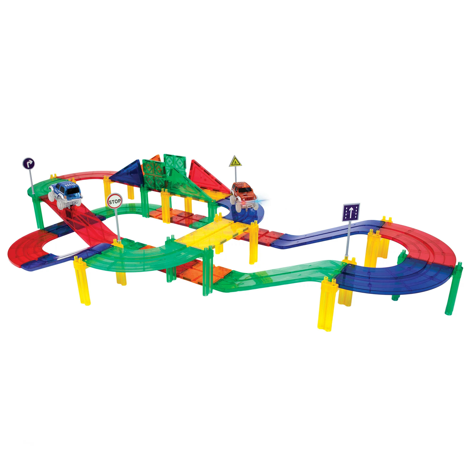 Picassotiles 50 Piece Magnetic Building Block Race Track Set NQ_JSAKXMOA Picassotiles 50 Piece Magnetic Building Block Race Track Set NQ_JSAKXMOA