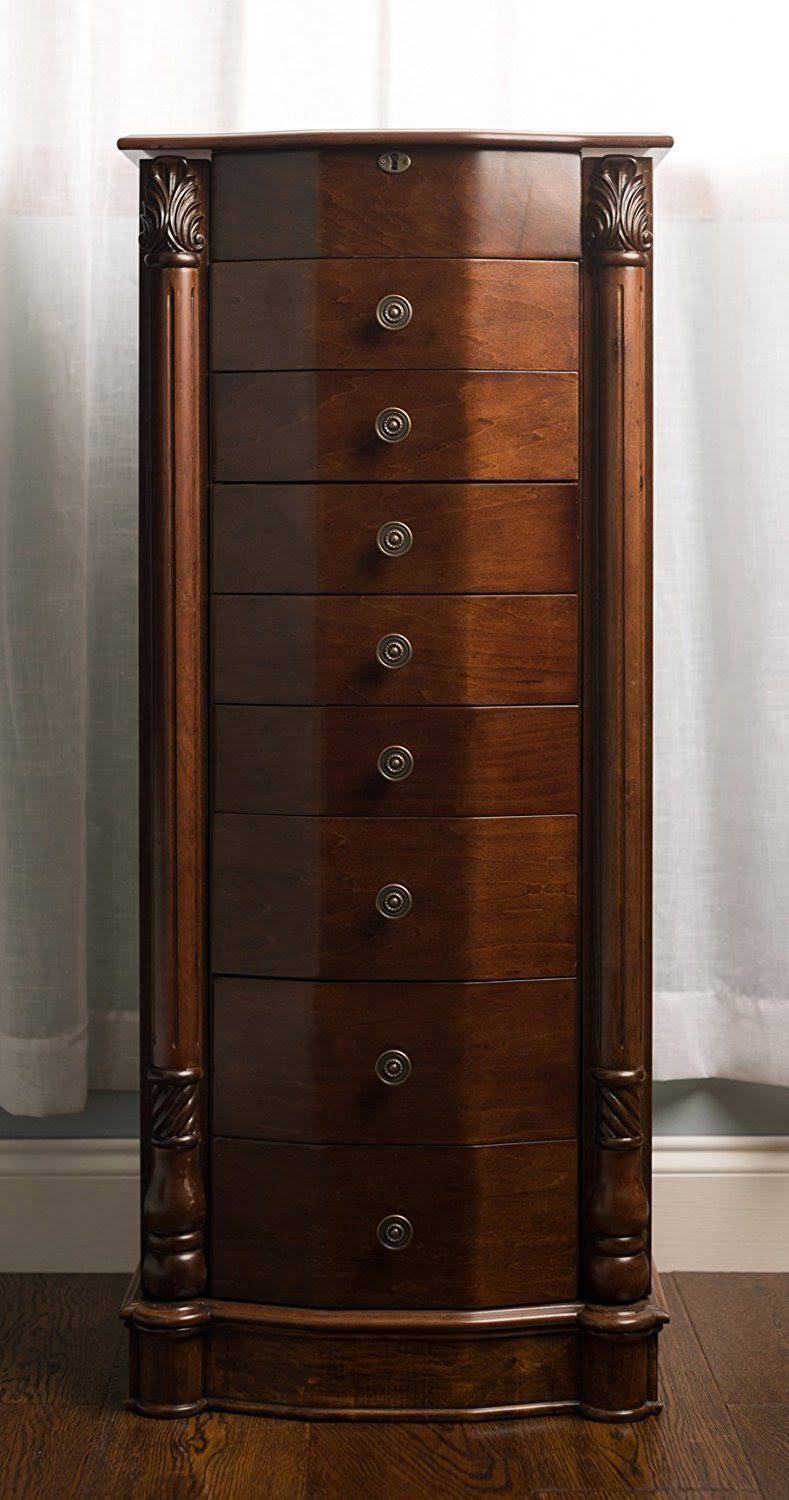 Hives And Honey Henry Iv Walnut Jewelry Armoire AL_HE7JOWN5 Hives And Honey Henry Iv Walnut Jewelry Armoire AL_HE7JOWN5