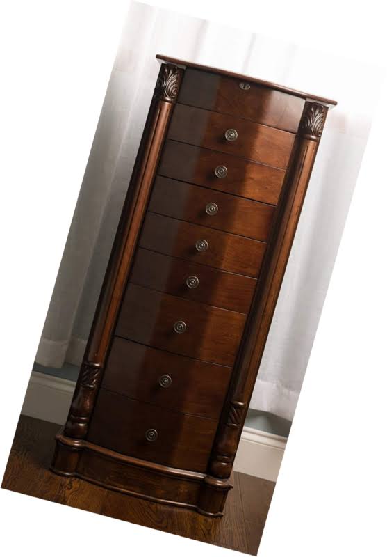 Hives And Honey Henry Iv Walnut Jewelry Armoire AL_HE7JOWN5 Hives And Honey Henry Iv Walnut Jewelry Armoire AL_HE7JOWN5