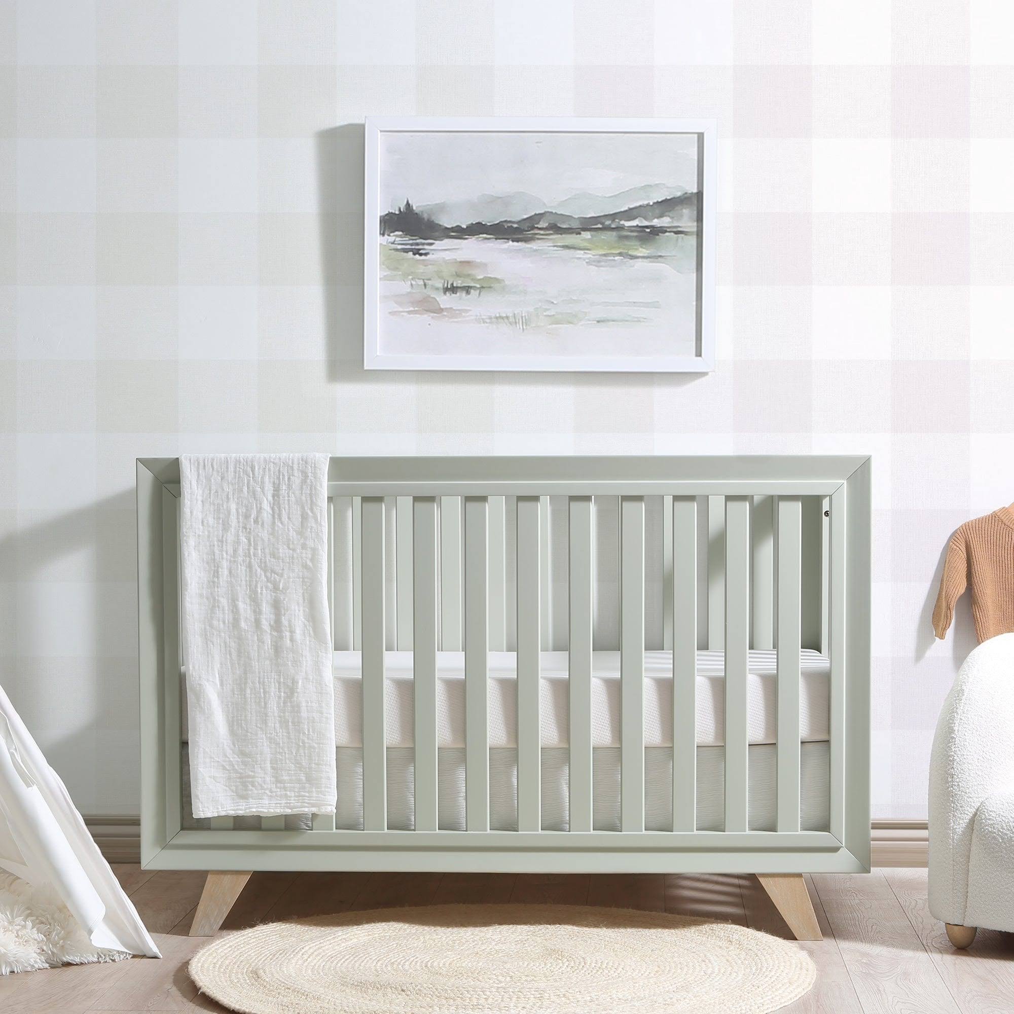 Karla Dubois Wooster 3-In-1 Convertible Crib, Almond/White PX_XFQFHRIZ