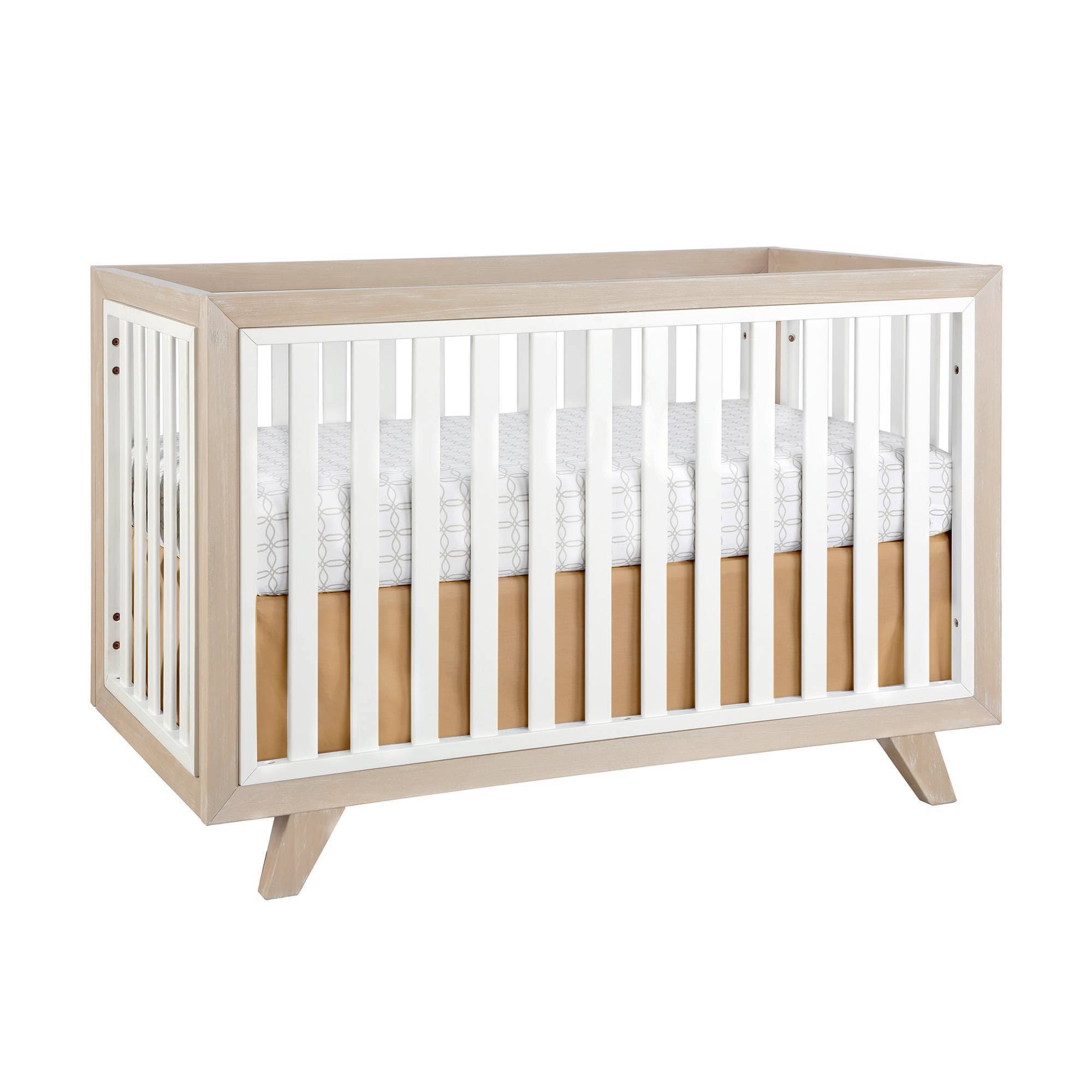 Karla Dubois Wooster 3-In-1 Convertible Crib, Almond/White PX_XFQFHRIZ