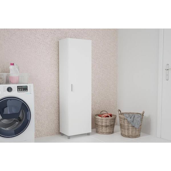 Beverly White Melamine Laminate Storage Cabinet With 4-Shelves 0Y_6KVFHS7J Beverly White Melamine Laminate Storage Cabinet With 4-Shelves 0Y_6KVFHS7J
