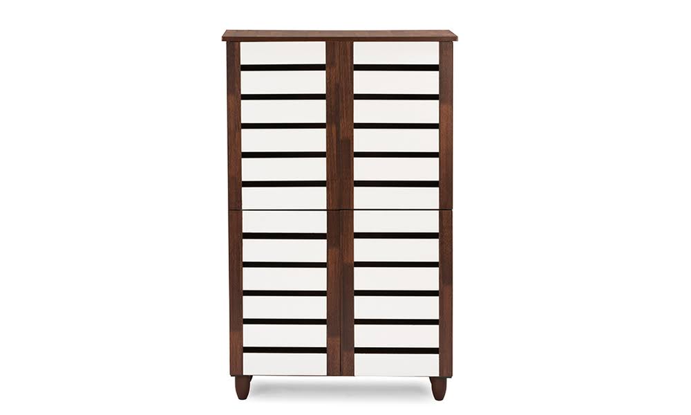 Wholesale Interiors Baxton Studio Gisela Oak And White 2-Tone Shoe Cabinet With 4 Door - Dirty Oak/White MA_E44ZJNDT Wholesale Interiors Baxton Studio Gisela Oak And White 2-Tone Shoe Cabinet With 4 Door - Dirty Oak/White MA_E44ZJNDT