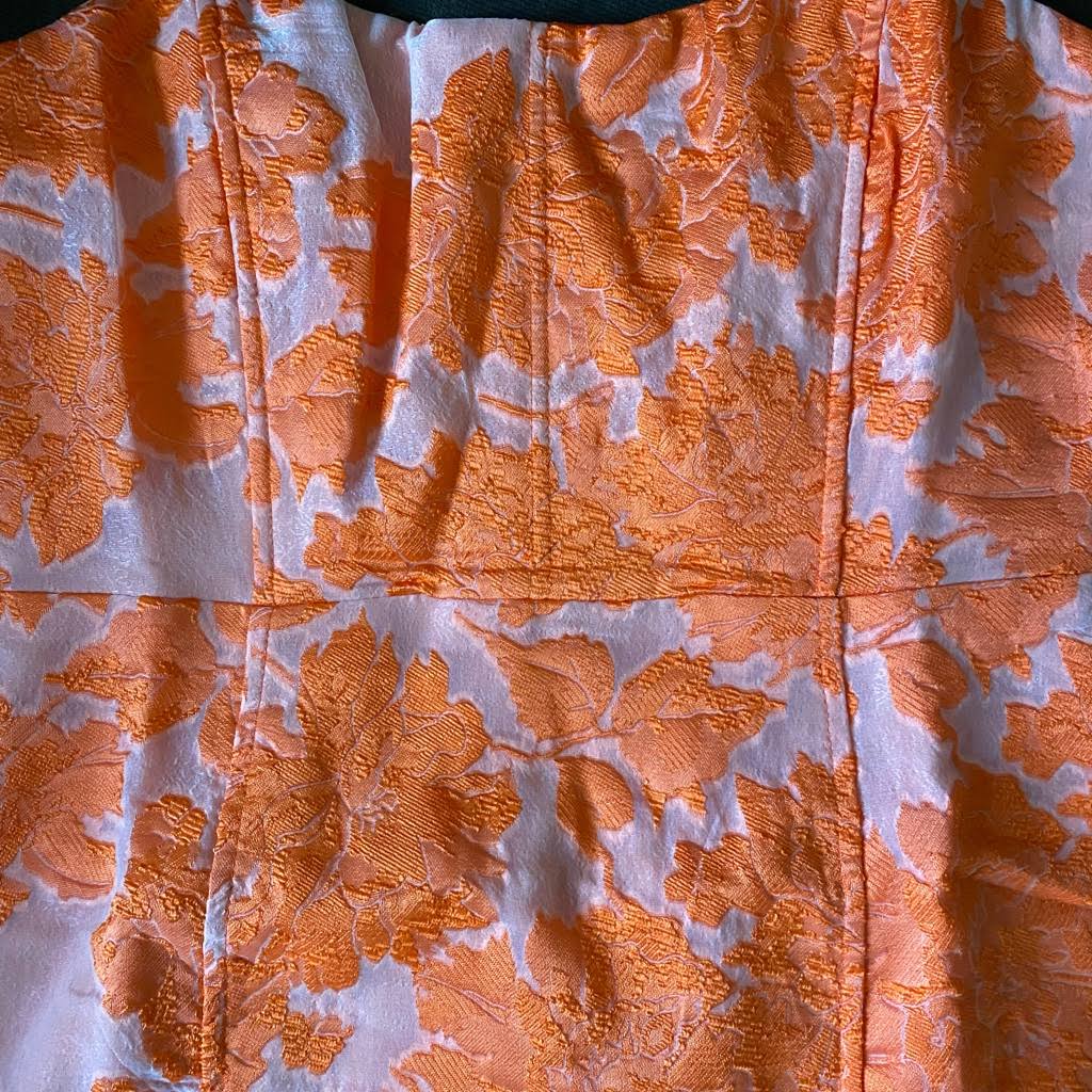 Brailey Mini Dress - Strapless Dress In Orange Jacquard - Showpo Bodycon Dresses QC_J9D9LJJZ