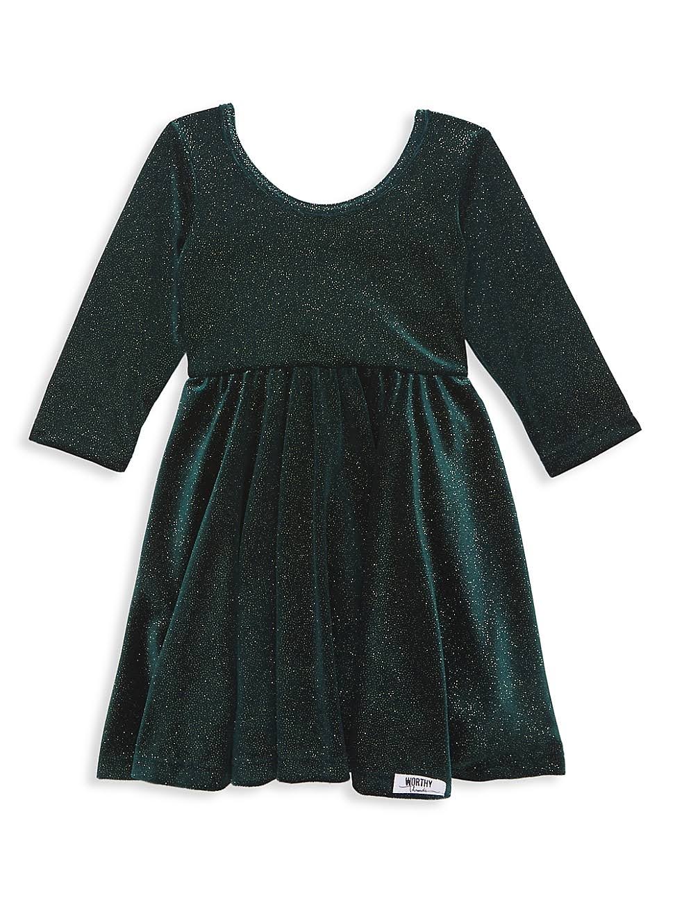 Worthy Threads Holiday Twirly Dress In Emerald Sparkle Velvet 7y V6_YQK1QT41 Worthy Threads Holiday Twirly Dress In Emerald Sparkle Velvet 7y V6_YQK1QT41