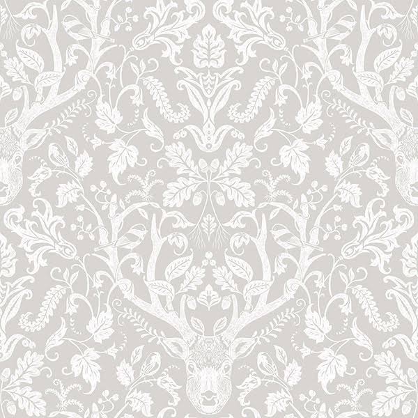 Chesapeake 3118-12701 Kiwassa Taupe Antler Damask Wallpaper IR_1BSXMJB6