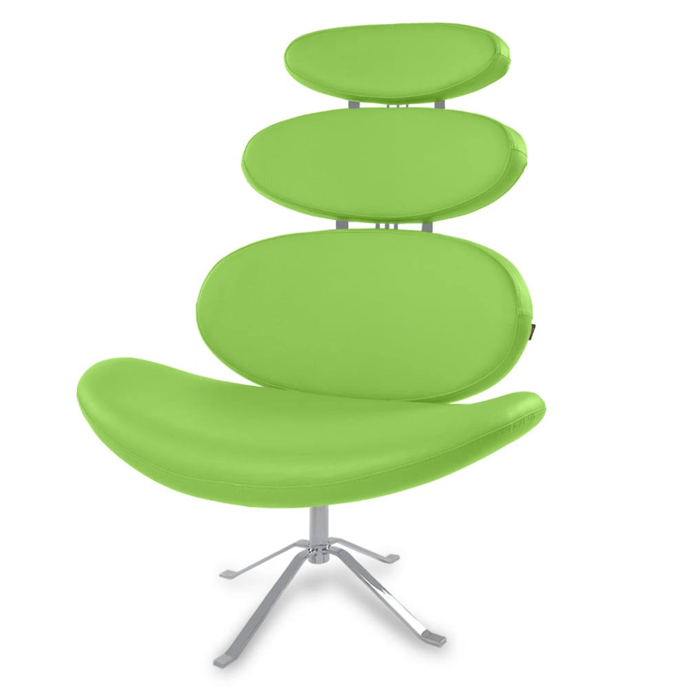 Zuri Furniture Pebble Modern Swivel Occasional Chair - White BJ_GVME8PKA