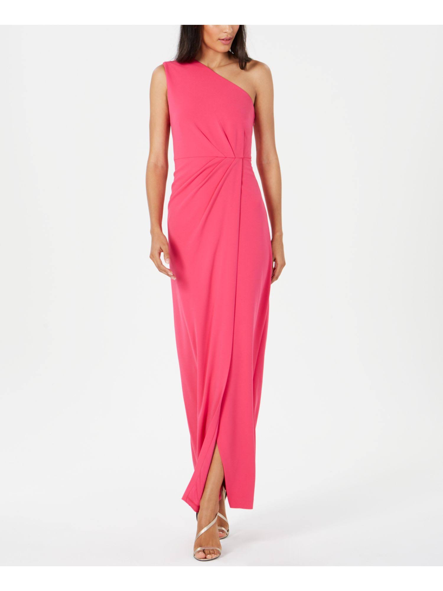 Calvin Klein Draped One-Shoulder Gown - Black - Size 2 8Z_PPHF28DS Calvin Klein Draped One-Shoulder Gown - Black - Size 2 8Z_PPHF28DS