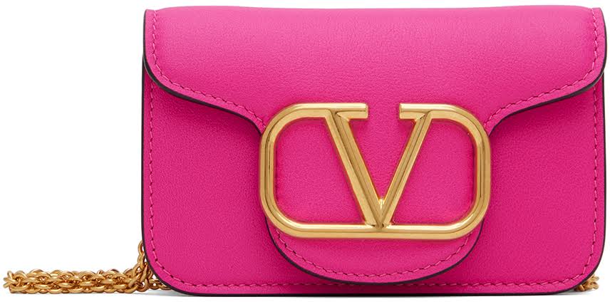 Valentino Garavani Pink Micro Locò Shoulder Bag XN_HTFO6NTV Valentino Garavani Pink Micro Locò Shoulder Bag XN_HTFO6NTV