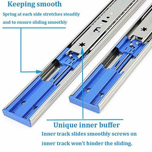Tobinice 6 Pairs Of 22 Inch Hardware 3-Section Soft Close Full Extension Ball Bearing Side Mount Drawer Slides,100 Lb Capacity Drawer 4T_INADXCCV Tobinice 6 Pairs Of 22 Inch Hardware 3-Section Soft Close Full Extension Ball Bearing Side Mount Drawer Slides,100 Lb Capacity Drawer 4T_INADXCCV