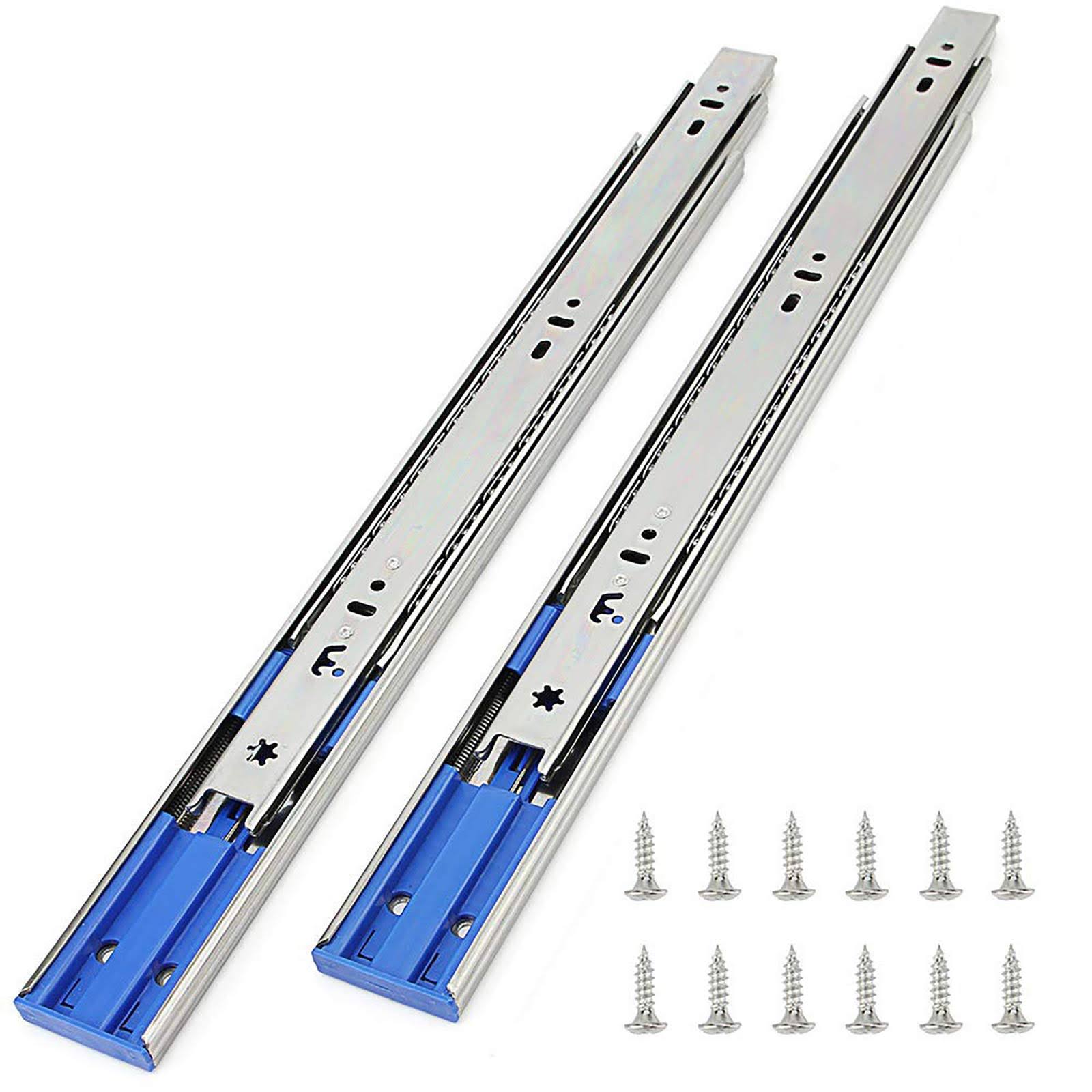 Tobinice 6 Pairs Of 22 Inch Hardware 3-Section Soft Close Full Extension Ball Bearing Side Mount Drawer Slides,100 Lb Capacity Drawer 4T_INADXCCV Tobinice 6 Pairs Of 22 Inch Hardware 3-Section Soft Close Full Extension Ball Bearing Side Mount Drawer Slides,100 Lb Capacity Drawer 4T_INADXCCV