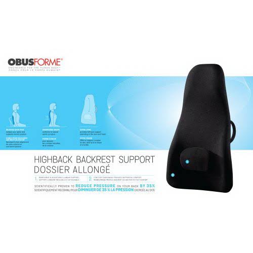 Obusforme Highback Backrest Support (Black) J7_SRTIKPP3 Obusforme Highback Backrest Support (Black) J7_SRTIKPP3
