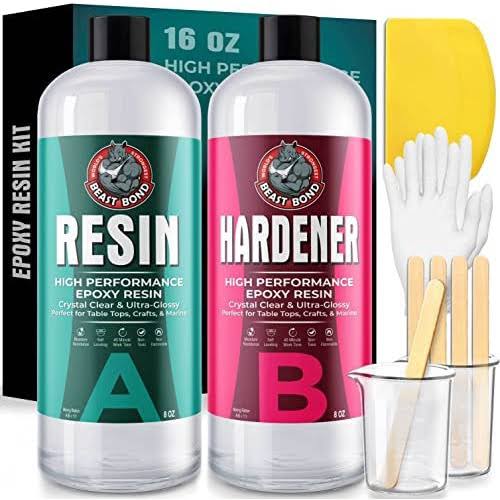 Beast Bond Epoxy Resin Kit, 1 Gallon High-Performance Epoxy Resin, Self-Leveling, Minimal Bubbles, Clear, Glossy, Uv Resistant, Perfect For Table Tops YF_MJH6ZZFZ