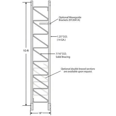 Rohn - 45g Standard 10-Ft Tower Section 45g JS_KUHXXCJO