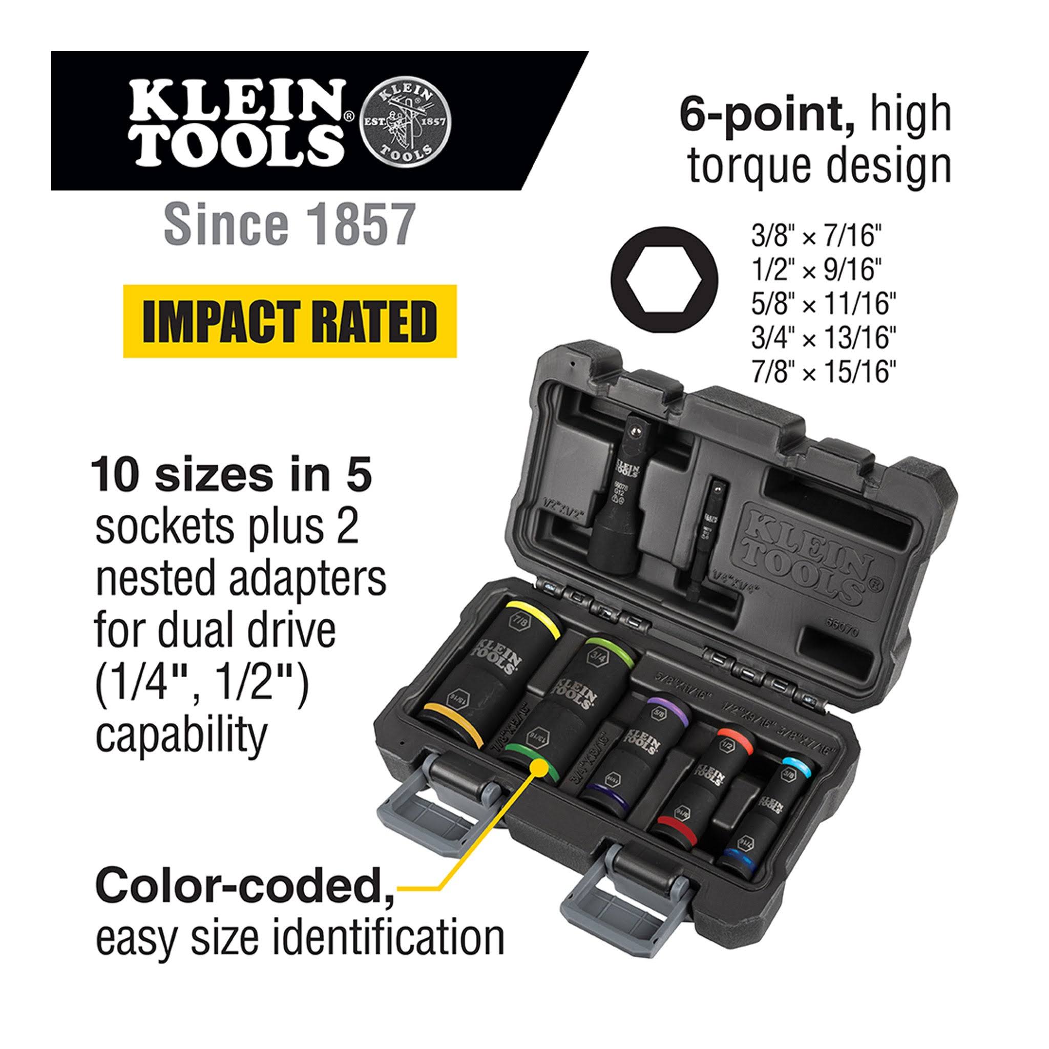 Klein Tools 66070 7-Piece Flip Impact Socket Set IK_CU5VIAW9 Klein Tools 66070 7-Piece Flip Impact Socket Set IK_CU5VIAW9
